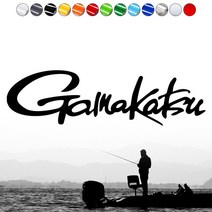 낚시로고스티커 FS002 Gamakatsu 가마가츠 조구사마크 태클박스 자동차꾸미기, 1개, 회색M