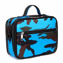 Kids Insulated Lunch Bags for Boys Lunch Box Carrier for Girls for School Food Cooler (Camo Blue), 1