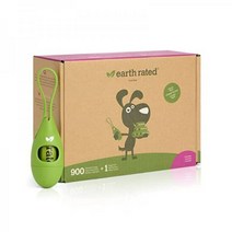 Earth Rated 특허 받은 새 목줄용 배변 봉투 홀더 및 똥츄 풉백 900개, 1 Dispenser/ 900 Bags_Lavender