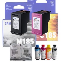 삼성 M185 / C185 정품번들잉크 구매상품별 충전용잉크 추가증정 / J1680 J1683 J1685 사용, M185(검정)+충전잉크 검정 10ML