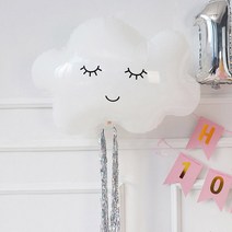 구름 은박 풍선 생일 홈 파티 기념일 사진 용품 백일 천일 장식 데코, 구름 풍선