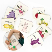 미니파우치 만들기 동물과일 8종