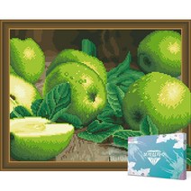 신세리티 캔버스형 액자 DIY 비즈공예 보석십자수 40 x 50 cm, 1세트, HX011. 청사과