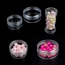 비즈보관함 원형 투명정리함 원형투명케이스, 납작 대