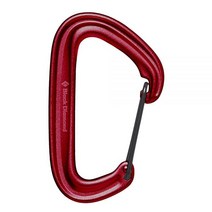 블랙다이아몬드 라이트와이어 카라비너 클라이밍 암벽등반 장비, Red, One Size, 1개