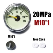 압력게이지 오일게이지 미니 게이지 Manometre 25mm 1 인치 핸드 펌프 밸브 액세서리 레귤레이터 다이빙 M1, 10 20MPa M10