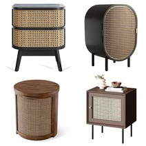 라탄 수납장 앤틱 다용도 등나무 협탁 소품 나무 원목, 섹션 4