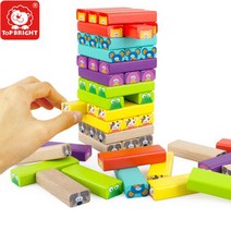 원목컬러도미노 원목젠가놀이 유아젠가 도미노젠가