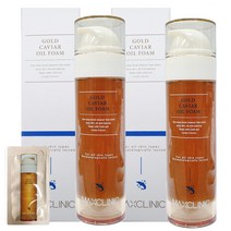 맥스클리닉 최신상 골드 캐비어 오일폼 클렌저 110gx2개+체험분1매, 110g, 골드 캐비어 오일폼110gX2개