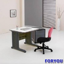Foryou2793 일자형책상 컴퓨터책상 조립식책상 철제책상 책상 책장 책꽂이, 화이트 레드