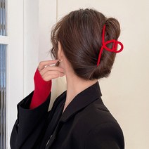 집게핀 대왕머리핀 투명 오로라 대형 왕 헤어 집게핀 올림머리 꼬임 사각 홀로그램