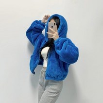아방핏 보아 양털 여리여리 뽀글이 후리스 후드 집업 6color