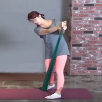 라텍스 골프 연습 자세 스트레칭 교정 요가 밴드, 보라