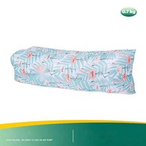 휴대용빈백 에어소파 캠핑 감성 공기주입, 블루 플라밍고