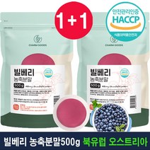 CHARM GOODS 빌베리 농축분말 1+1 /눈건강도움 분말 빌베리 75% (오스트리아) 폴리페놀 & 안토시아닌 /국내제조, 500g, 1+1(2팩)