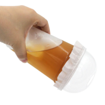 종이랩 1봉 500개 실링페이퍼 잘라져있는 안새는 커피 카페 밀봉 배달 음료포장