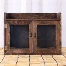 미니 엔틱 클래식 옛날 찬장 그릇장 그릇장식장 주방 컵 수납 그릇 보관 찻장, A(35x26)