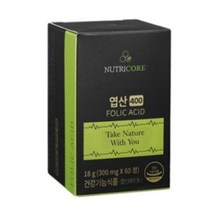 뉴트리코어 엽산 400 300mg x 60정