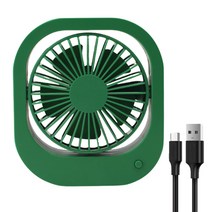 Mini USB Desk Fan Cooling Strong Airflow Quiet Portable For Desktop Office Table 2 Adjustable Speeds, [02] green