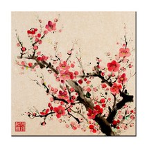 한국화 그림 동양화 민화 액자 수묵 담채화 캔버스 인테리어, 22.평화 매화나무