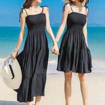 여성 어깨끈 밴드 A라인 원피스 DD10217