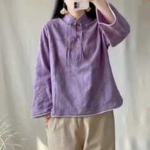 자칠 봄여름 여성 개량 한복 상의 생활 한복 긴팔 상의 계량 한복 융합 한복 DC-032302