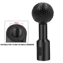 구형 스핀들 모양의 나무 가우 징 10mm/14mm 볼 파워 조각 어태치먼트 앵글 그라인더 그루브 도구, [02] 14mm 1pcs