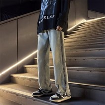 옆트임청바지 고가 VIBE 남성 디자인감각 사이드 지퍼 세미바지 N3523 P49 4995051196