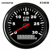 자동차속도계 UHD 헤드업디스플레이 호환 디젤 가솔린용 6K8K RPM 보트 타코미터 자동차 rpm 미터 게이지, 12 3000 rpm