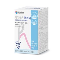 메가젠 임플란트 메가세움 포르테 칼슘 마그네슘 비타민D 망간 950mg 60정, 1개