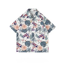 알로하 셔츠 컬러풀 하와이안 비치룩 반팔 4XL 5XL