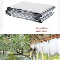 비닐하우스 온실 활대 농업용 조립식 1pc 210x120cm 실버 반사 필름 환경 휴대용 빛 건강한 보안 식물 커버 덮음 호일 시트, 협력사