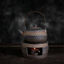 중식화구 중화렌지 일본 석기 수제 주전자 따뜻한 세라믹 레트로 차 캔들 홀더 스토브 쿵푸, 02 B