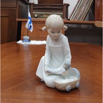 (엔틱/빈티지) 스페인 야드로 자피르 도자기인형 피겨린(아기와 소녀)