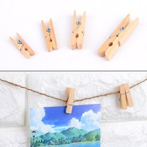 사진 폴라로이드 즉석사진 원목 미니 나무집게 소 중 대, 3.5cm
