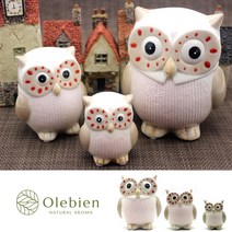부엉이 장식품 숙녀부엉이3p세트