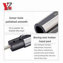 선반 밀링 보링YZH SHB12 - 3 4 5 6 7 8 10 12 mm 보링 공구 홀더 소경 CNC 선반 100mm 텅스텐 스틸, 01 SHB12-3