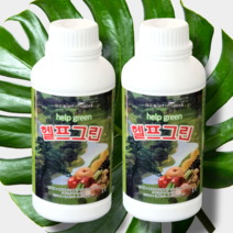 잔디 모종촉진제 엽면시비 과수원비료 나무영양제 뿌리발근제 바이오 복합비료 액비 헬프그린1L 2병 삽목발근제 뿌리발근촉진제 화분영양제 바이오비료 조경 식물발근제 고추영양제, 헬프그린 1L + 1L