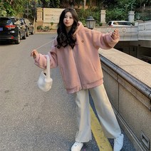 겨울 기모 맨투맨 후드 가디건