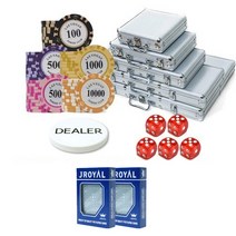 카지노칩 국제규격 포커칩 하드케이스 세트 100P 200P 300P 500P, 데칼크레이 500p 알루미늄 하드케이스 세트