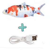 강아지전기장판 고양이 USB 충전기 장난감 물고기 대화형 전기 플로피 현실적인 애완 동물 씹는 물린 애완동물 용품 개, [15] JUMP AND USB Cable