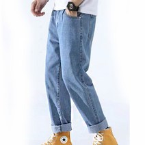 남자데님바지 캐주얼 배기 데일리 스타일 패션 남자청바지코디 남자 슬림스트레이트 팬츠 대학생청바지 봄청바지 데님 남자슬림핏청바지 20대 통 남자슬림청바지 30대 W757F3B