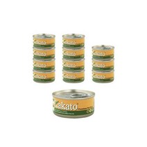 카카토 전연령용 컴플리멘타리 프리미엄 고양이 주식캔 연어 & 참치, 70g × 생선 × 12개
