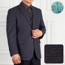 중년의품격 고급 간절기 클래식 퍼플 체크 신사 콤비자켓 96