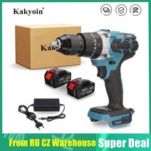 18v 브러시리스 전기 드릴 전기 스크루 드라이버 18v makita 배터리용 13mm 20+3 토크 무선 임팩트 드릴, 배터리 없음