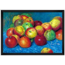 학산문화사 알록달록 사과 정물화 1000피스 직소퍼즐액자 HS201597, 퍼즐+슬림우드블랙액자
