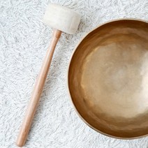젠힐링샵 싱잉볼 해머(아이보리) 힐링 집중력 스트레스 태교 요가 명상, 소형