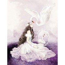 백조와 여인 (3D)(원형) 보석십자수 20x30 ADS- 6143837EA, 본상품선택, 본상품선택