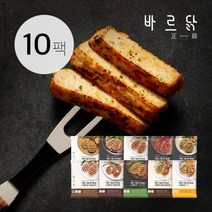 바르닭 직화그릴 닭가슴살 스테이크-갈릭&갈비맛, 100g, 10팩