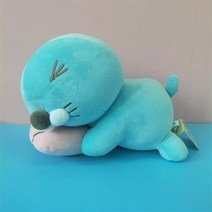 Aolaite 제조 업체 공급 BONOBONO 시리즈 봉제 장난감 인형 인형 잠자는 아기 물개 봉제 인형, 파란색, 30cm